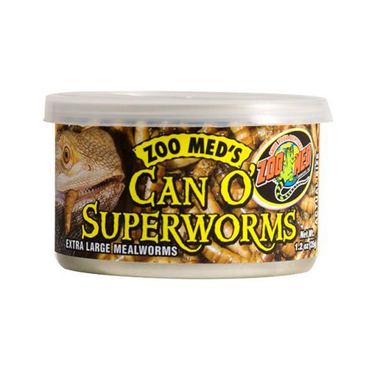 Zoo Med Laboratories Can O’ Superworms for Large Lizards, Asian & American Box Turtles, or Aquatic Turtles 1.2 Oz