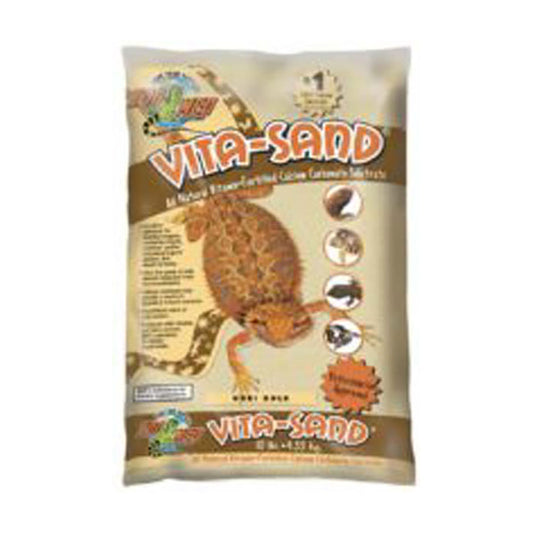 Zoo Med Laboratories Vita-Sand® Reptiles Calcium Carbonate Substrate Gobi Gold Color 10 Lbs