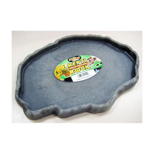 Zoo Med Laboratories Repti Rock Reptiles Food Dish Gray Color X-Large