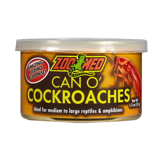 Zoo Med Laboratories Can O’ Cockroaches for Medium to Large Reptiles & Amphibians Food 1.2 Oz