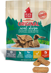 Plato All Natural Duck Strips Dog Treats