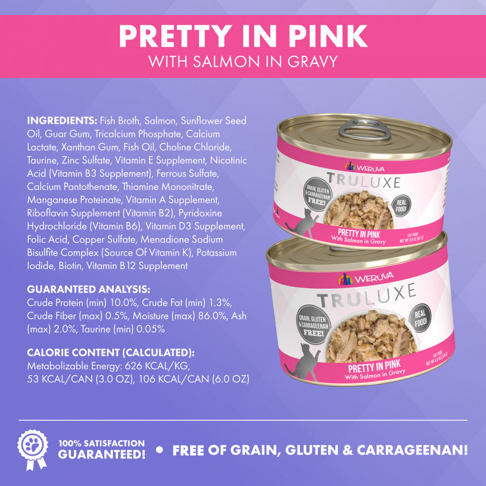 Weruva TRULUXE Pretty In Pink with Salmon in Gravy Canned Cat Food