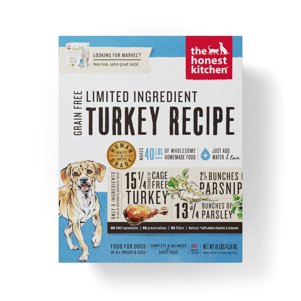 The Honest Kitchen Limited Ingredient Grain Free Turkey Recipe Dehydrated Dog Food