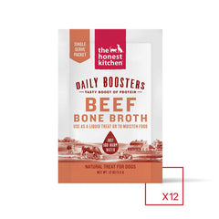 The Honest Kitchen Daily Boosters Beef Bone Broth with Tumeric for Cats & Dogs