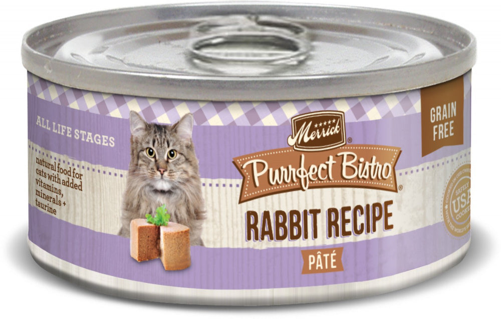 Merrick Purrfect Bistro Grain Free Rabbit Pate Canned Cat Food