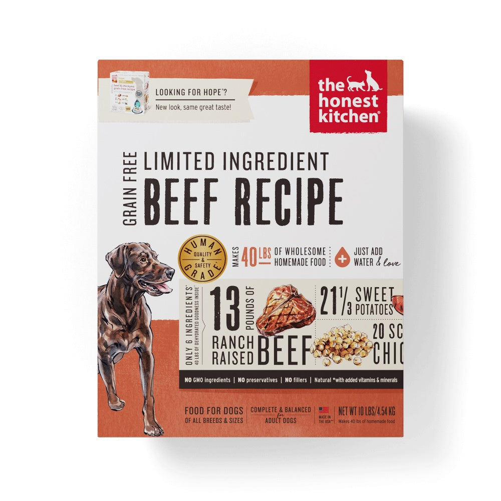 The Honest Kitchen Limited Ingredient Grain Free Beef Recipe Dehydrated Dog Food