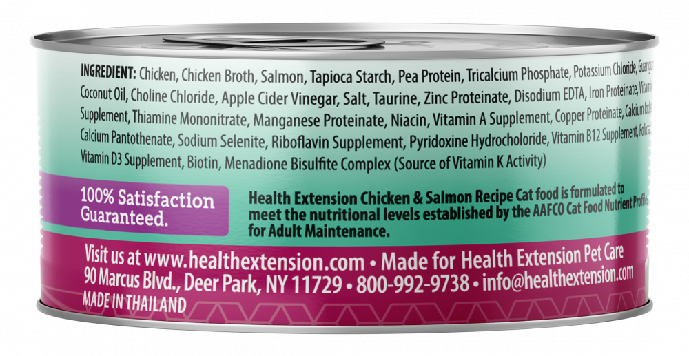 Health Extension Grain Free Chicken and Salmon Recipe Canned Cat Food