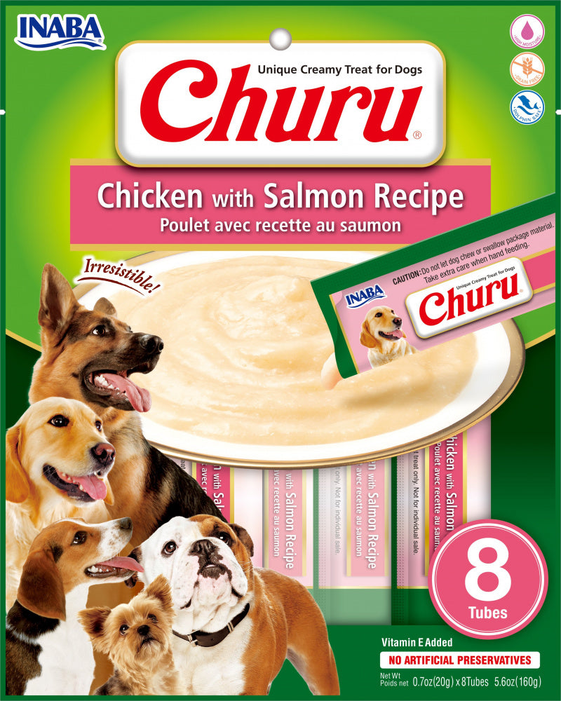 Inaba Dog Churu Chicken With Salmon Recipe Dog Treat