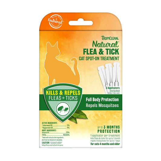 TropiClean® Natural® Flea & Tick Spot On Treatment for Cat