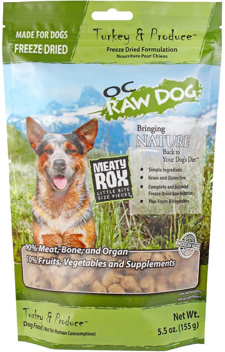 OC RAW DOG Freeze Dried Turkey & Produce