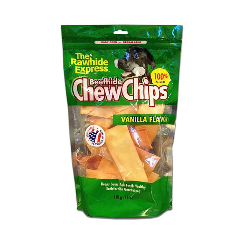 Lennox® USA Flavored-Stain Free Rawhide Vanilla Chips Dog Treats 1 Lbs