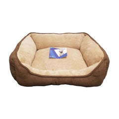 Petcrest® Cuddler Bed for Dogs & Cats Brown 25" x 21"