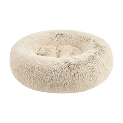 Petcrest® Fur Donut Bed for Dogs & Cats Tan 30"