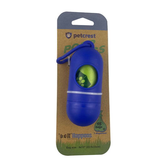 Petcrest® Poop Bag Eco Dispenser Blue