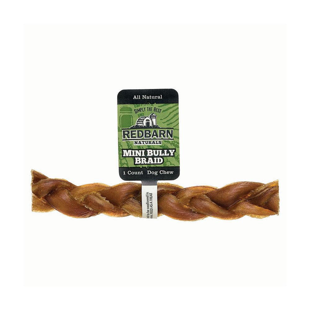 Redbarn® Mini Braided Bully Stick Chewy Dog Treats