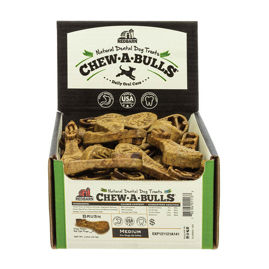 Redbarn® Chews-A-Bulls® Brush Dog Treats Medium