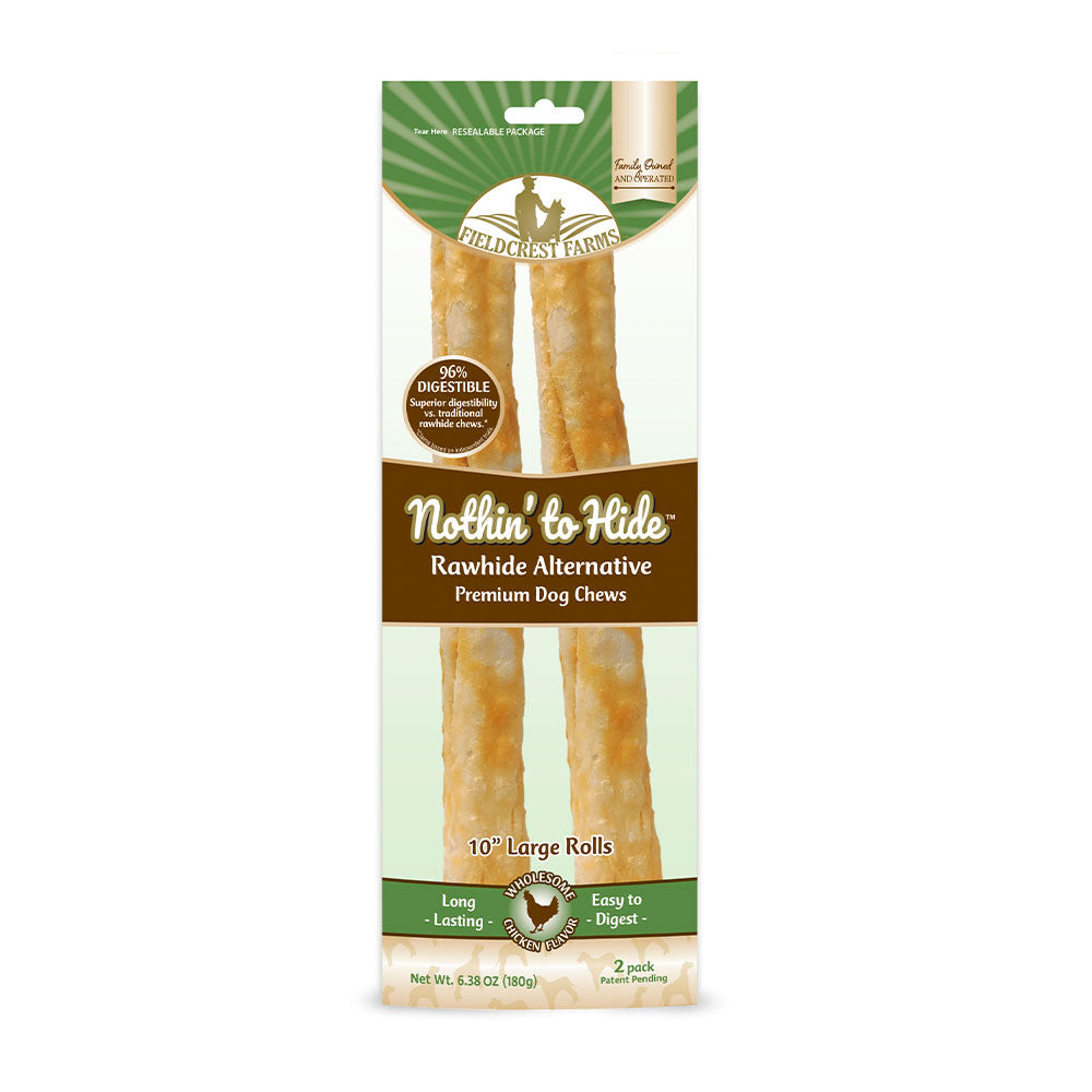 Nothin' to Hide™ Large 10" Chicken Roll Dog Chew 2 Pack